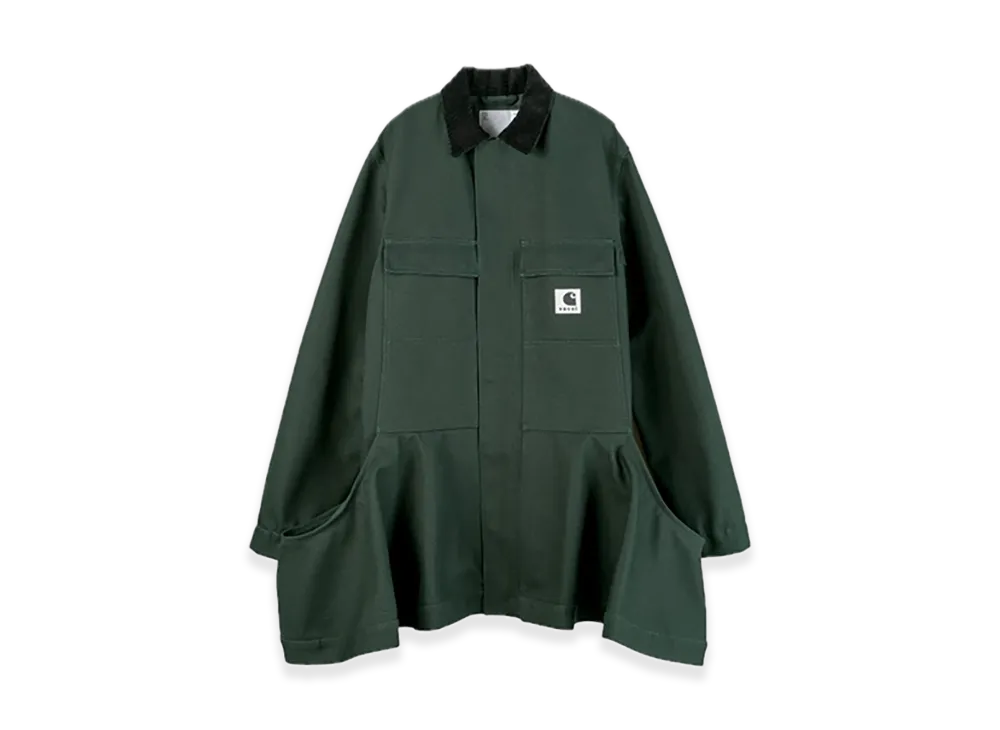 sacai x Carhartt WIP Duck Bonding Dress Coat Womens "Green"