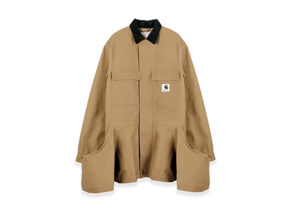 sacai x Carhartt WIP Duck Bonding Dress Coat Womens (ISETAN Shinjuku Exclusive) "Beige"