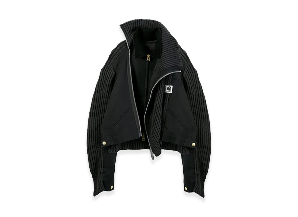 sacai x Carhartt WIP Duck x Wool Knit Blouson Womens "Black"
