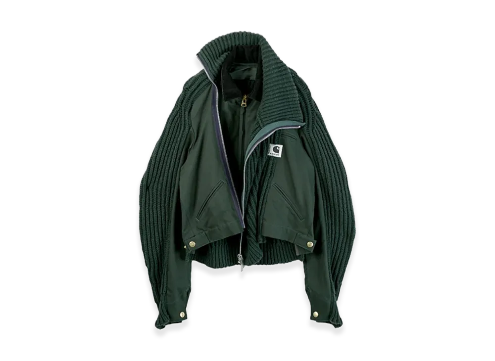 sacai Carhartt WIP Duck Jacket グリーン サイズ3 SACAI WIP Duck Jacket by Sacai x Carhartt GREEN | Base Blu