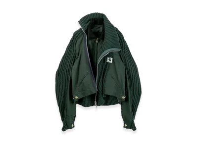 sacai x Carhartt WIP Duck x Wool Knit Blouson Womens "Green"