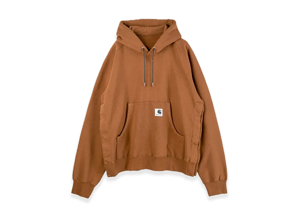 sacai x Carhartt WIP Cotton Jersey Hoodie "Dark Beige"