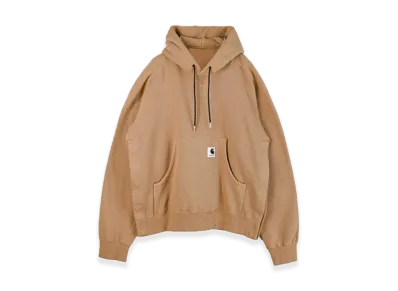 sacai x Carhartt WIP Cotton Jersey Hoodie (ISETAN Shinjuku Exclusive) "Beige"