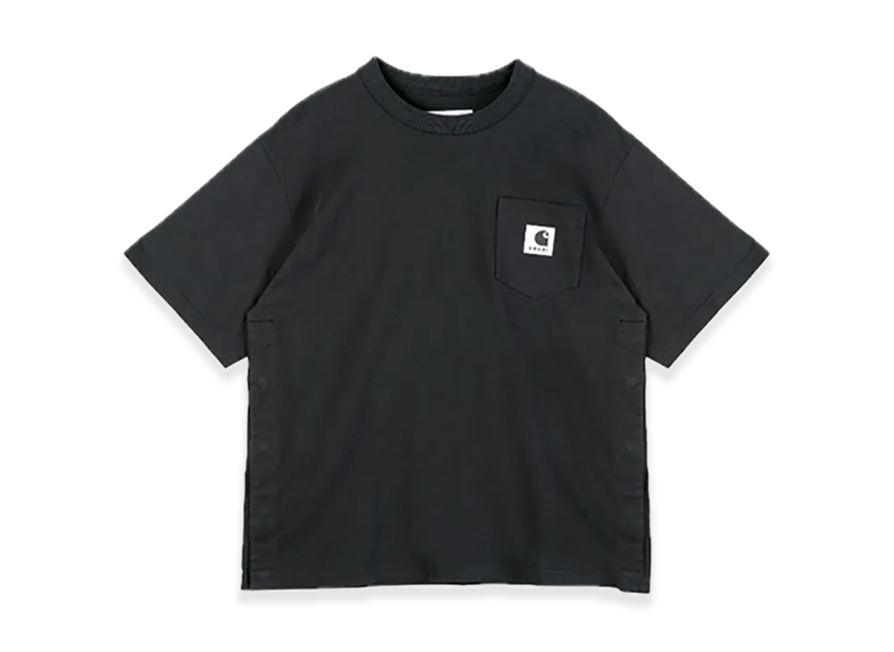 sacai x Carhartt WIP Cotton Jersey T-Shirt "Black"