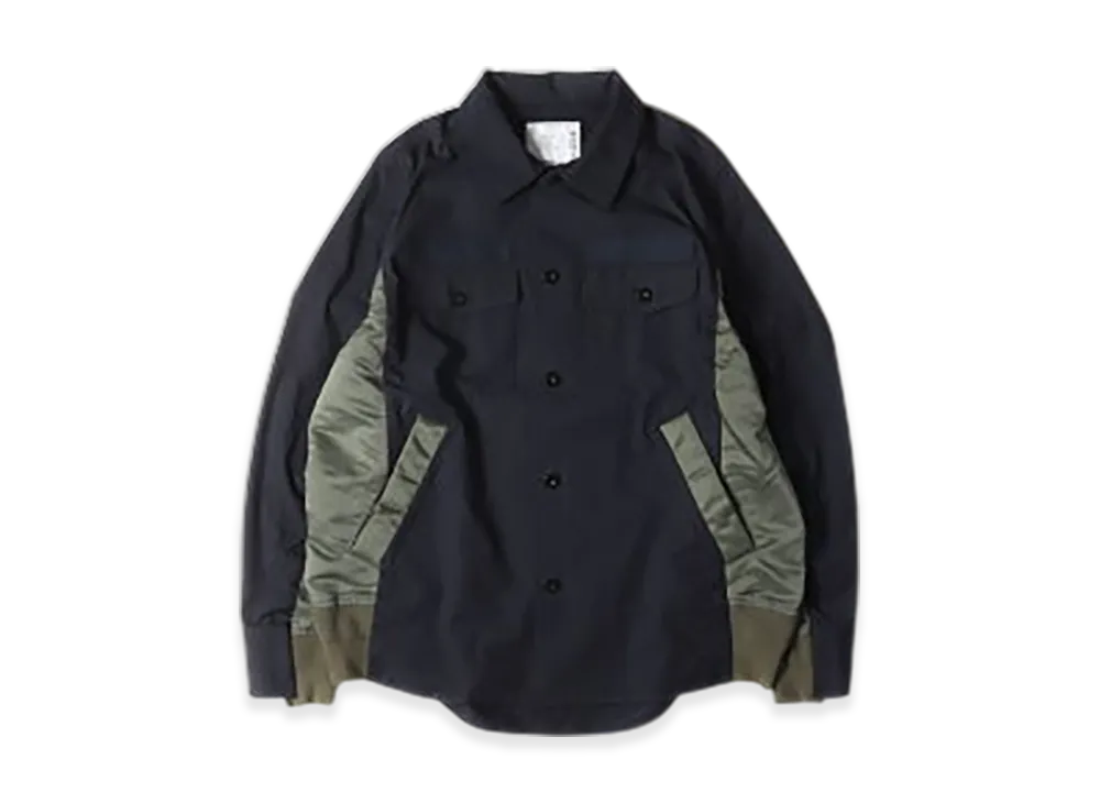 sacai Cotton Oxford x Nylon Twill Shirt 