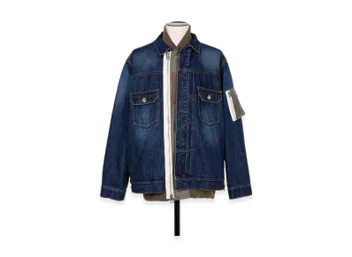 sacai Denim x Nylon Twill Jacket "Blue"