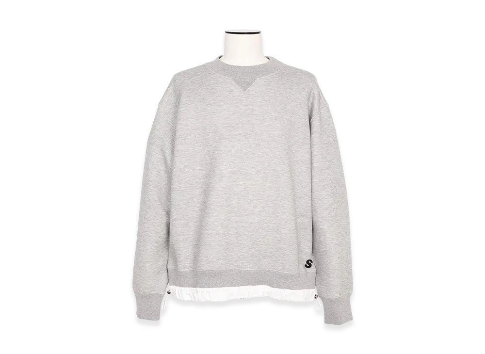 sacai S Sponge Sweat Pullover "Light Gray"