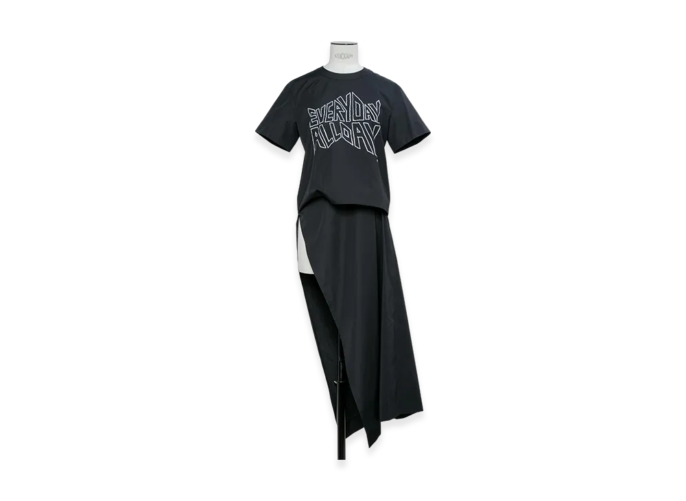 sacai by Geoff Mcfetridge Poplin Dress "Black"