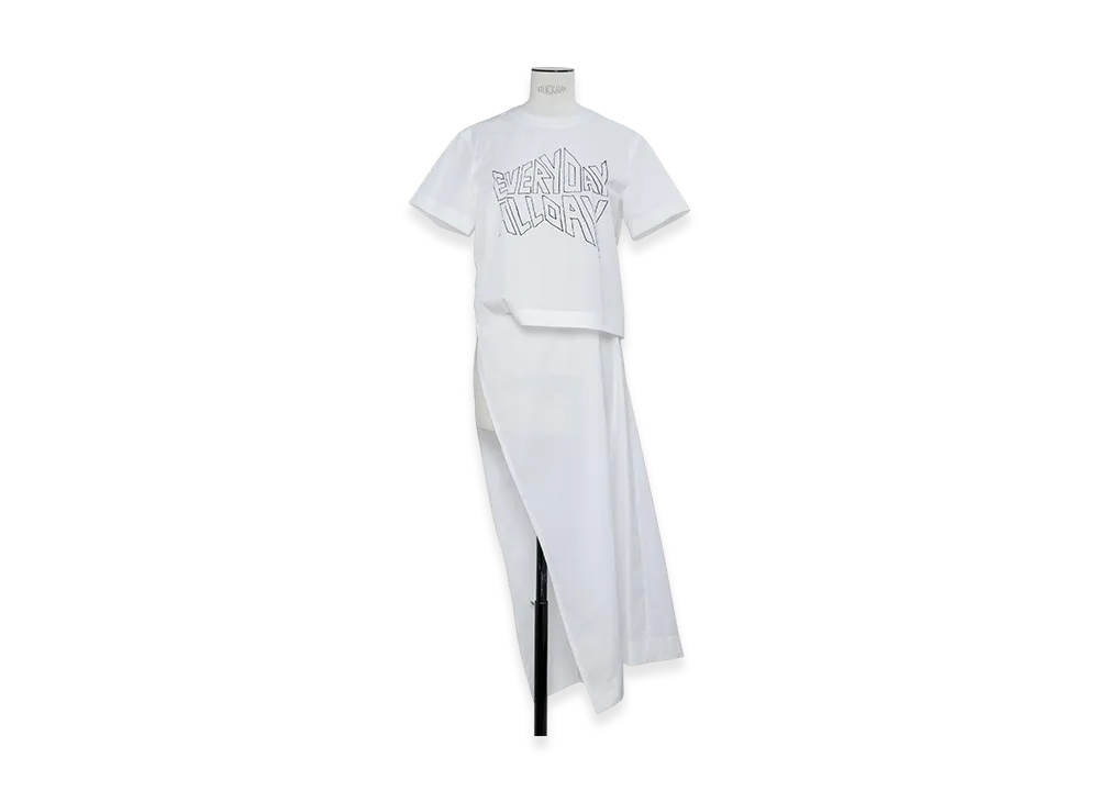 sacai by Geoff Mcfetridge Poplin Dress "Off White"