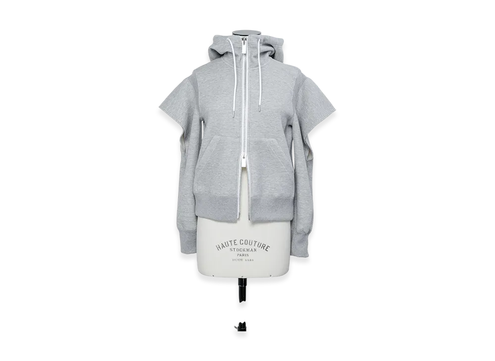 sacai Sponge Sweat Hoodie "Light Gray"
