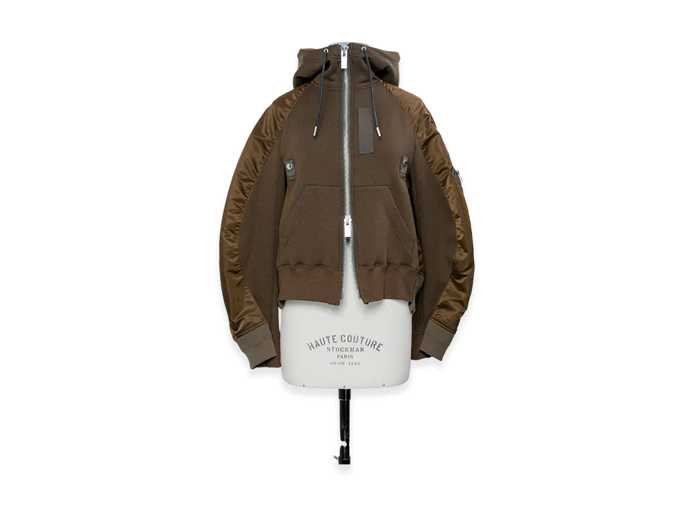 sacai Sponge Sweat Hoodie "Brown"