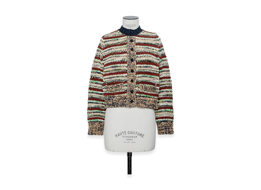 sacai Mix Knit Cardigan "Beige Multi"