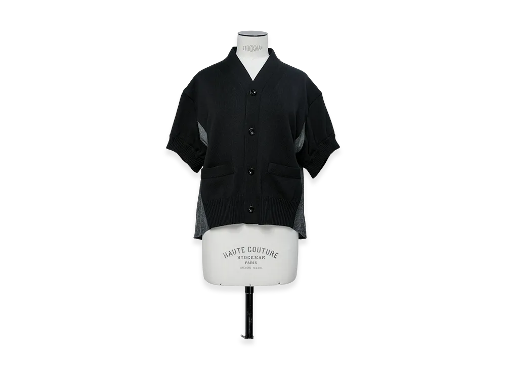 sacai Denim x Knit Cardigan "Black"
