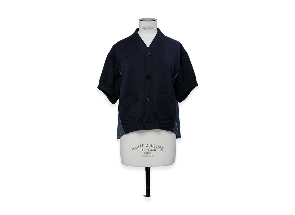 sacai Denim x Knit Cardigan "Navy/Blue"