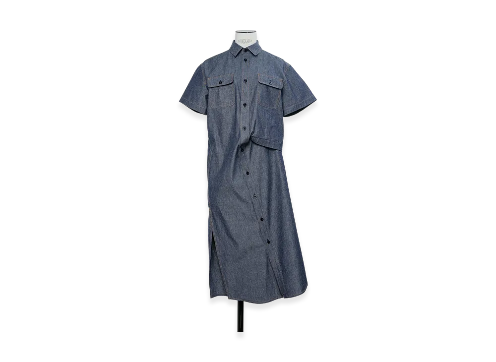 sacai Light Weight Denim Dress "Blue"