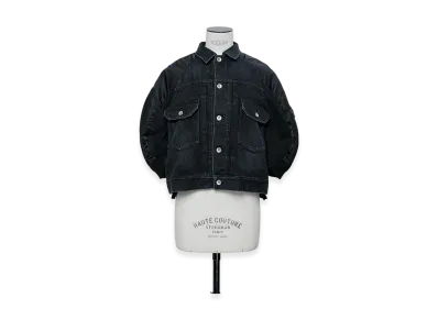 sacai Denim x Nylon Twill Jacket "Black"