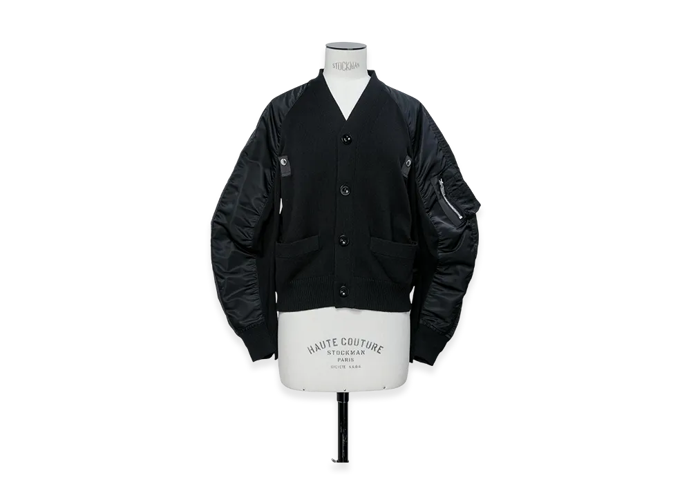 sacai Nylon Twill x Knit Cardigan 