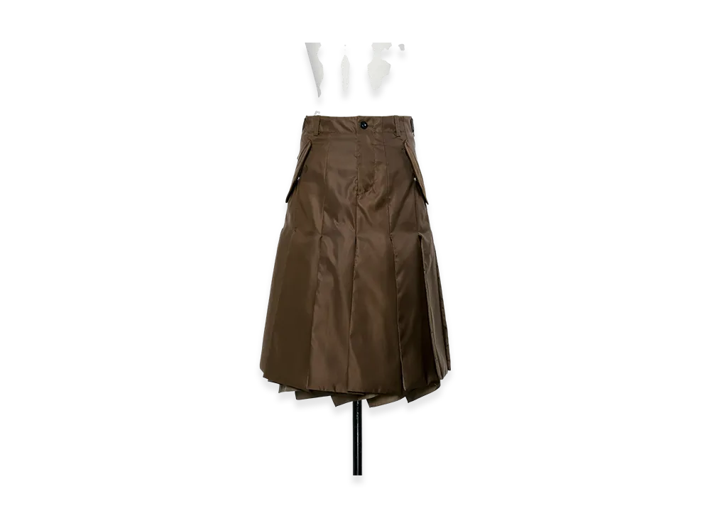sacai Nylon Twill Skirt "Brown"