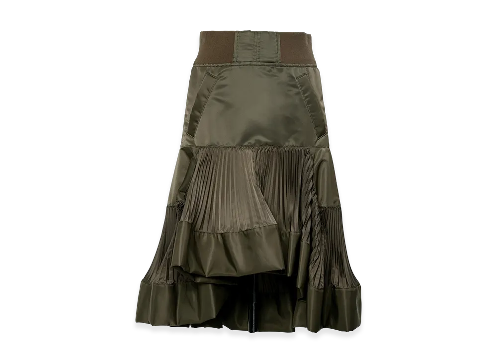 sacai Nylon Twill Skirt "Dark Khaki"