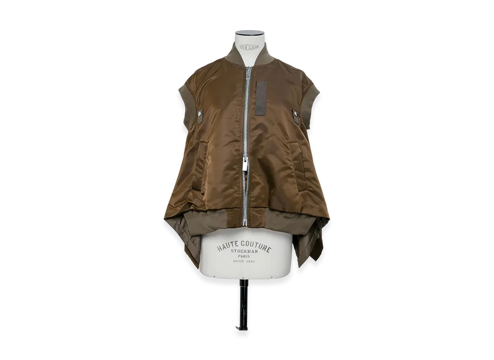 sacai Nylon Twill Vest "Brown"