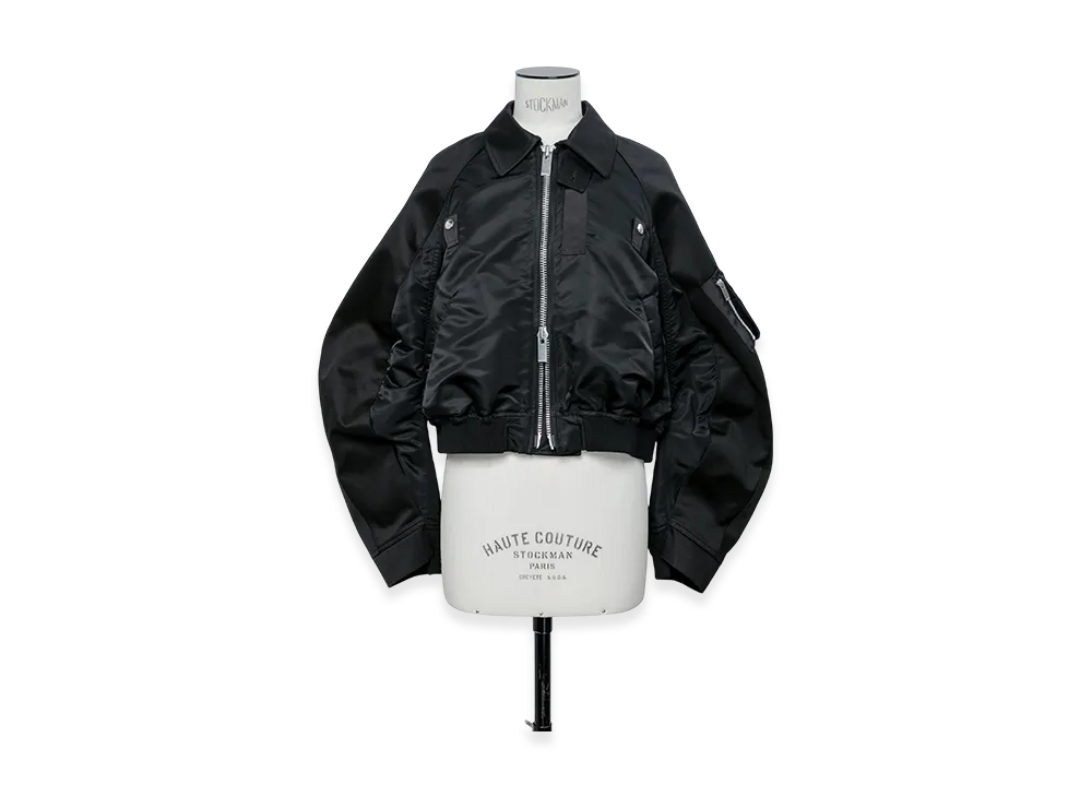 sacai Cotton Chino x Nylon Twill Blouson "Black"