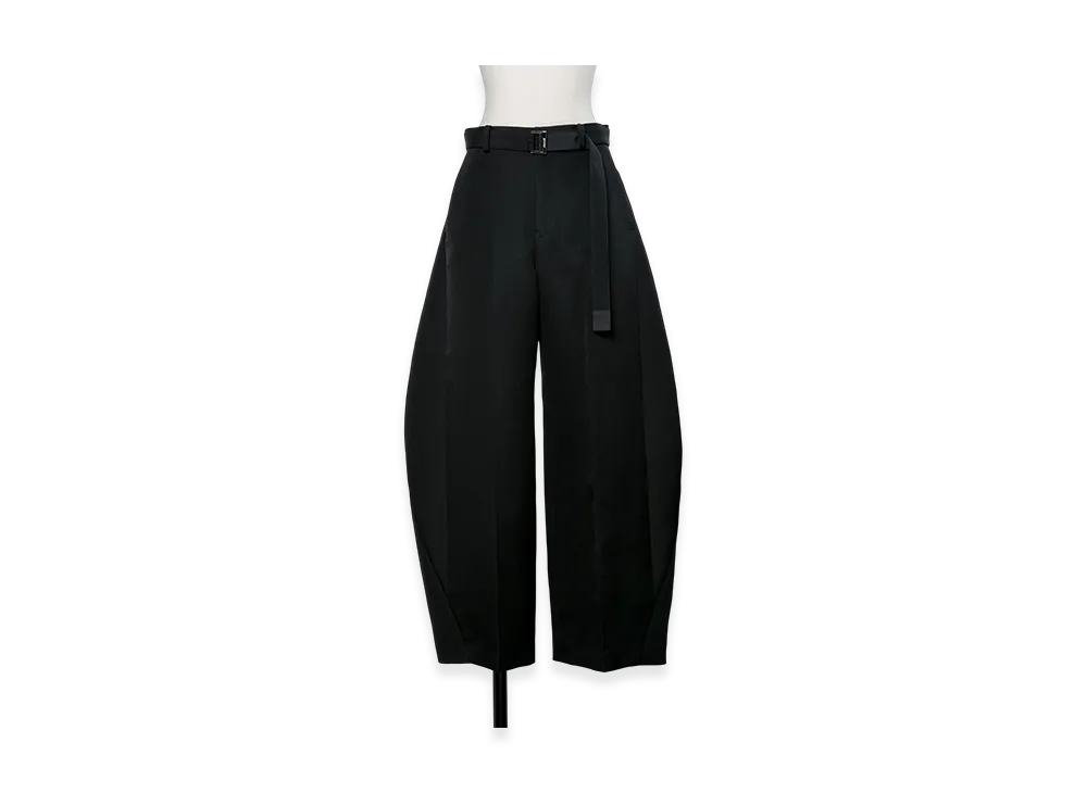 sacai Double-Faced Silk Cotton Pants "Black"