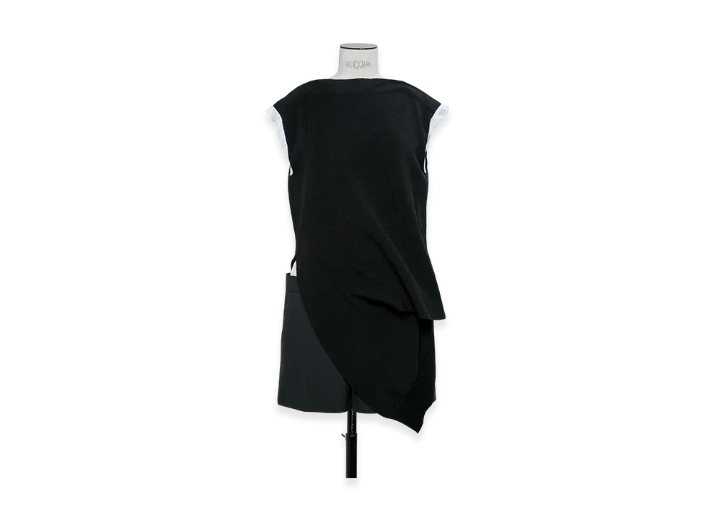 sacai Suiting x Knit Dress "Black"
