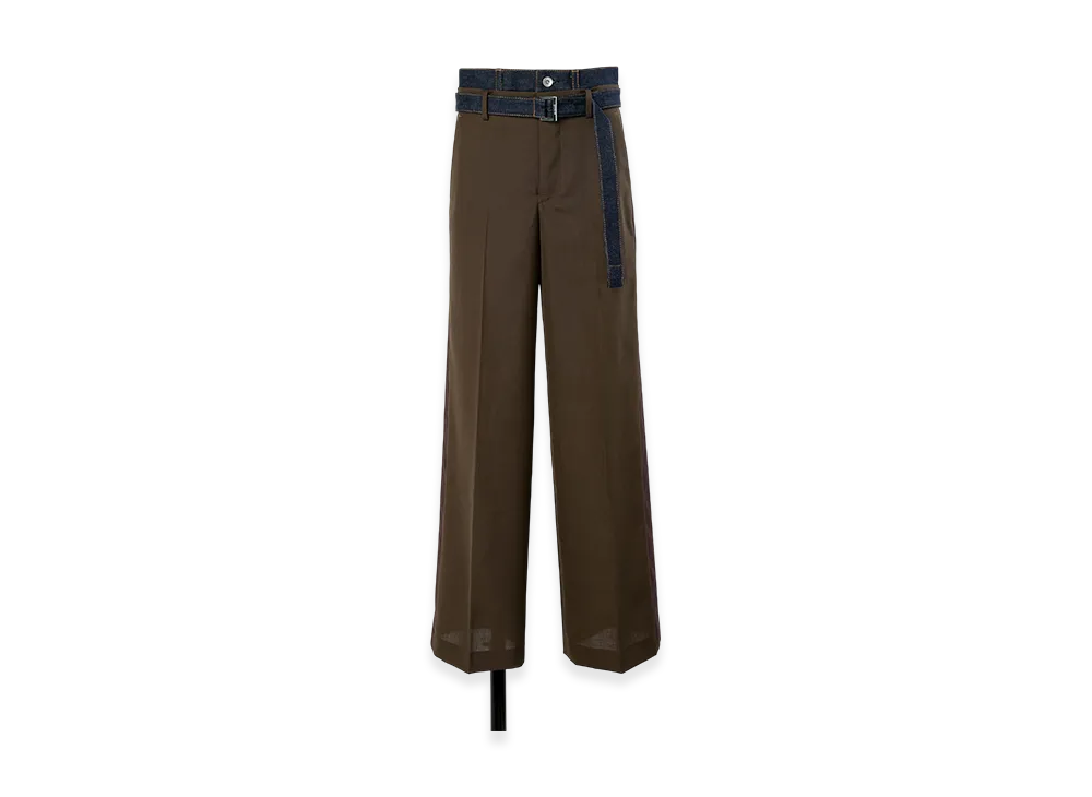 sacai Suiting x Denim Pants "Brown/Indigo"