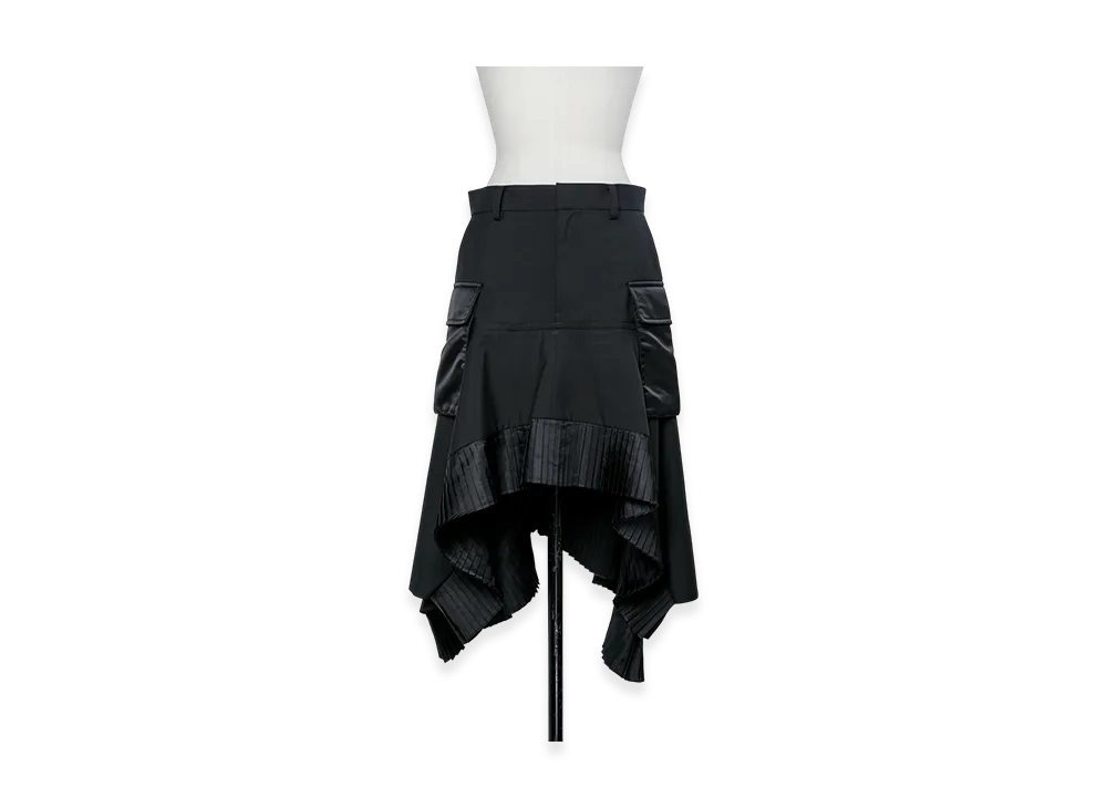 sacai Suiting x Nylon Twill Skirt "Black"