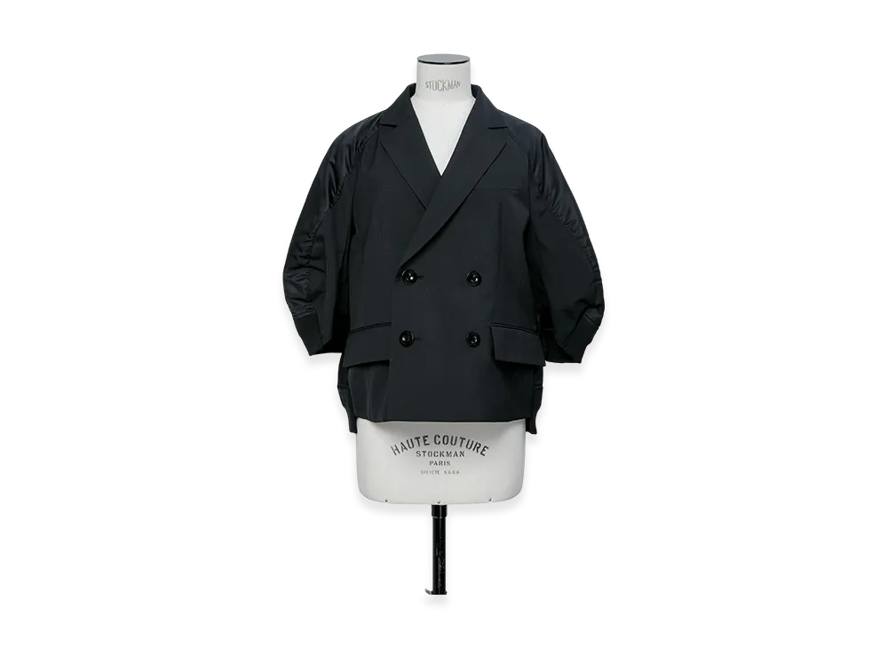 sacai Suiting x Nylon Twill Jacket "Black"