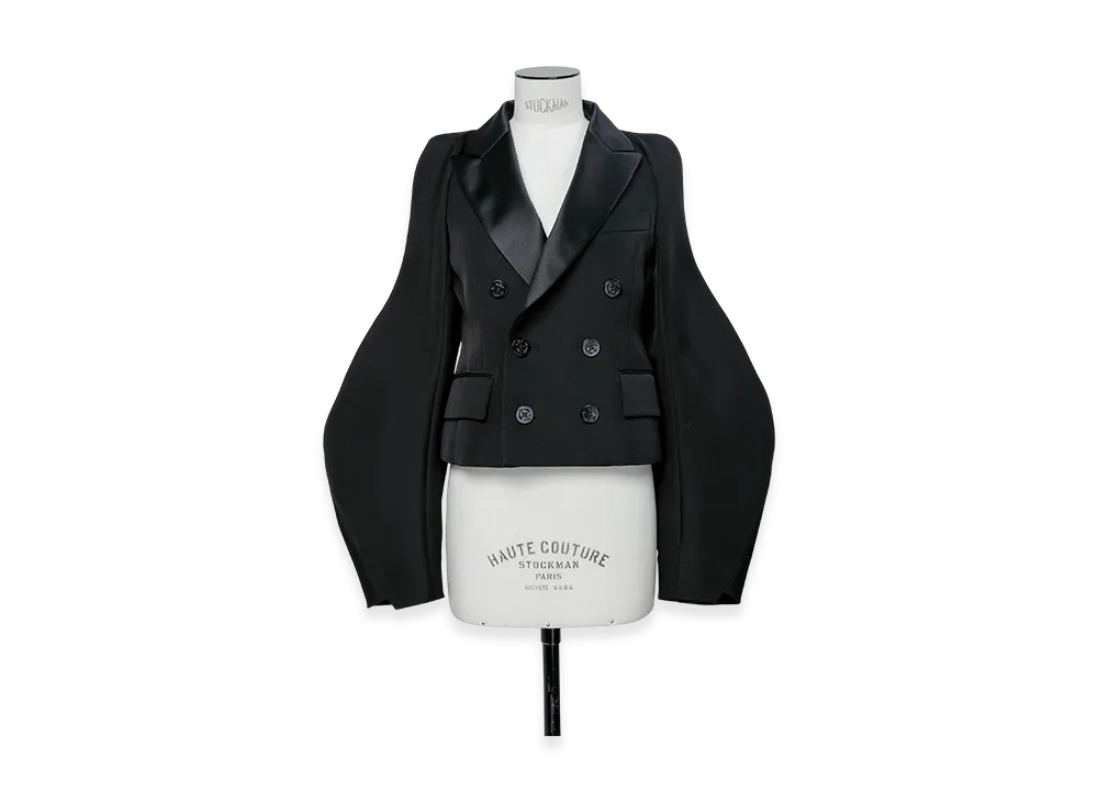 sacai Double-Faced Silk Cotton Jacket "Black"