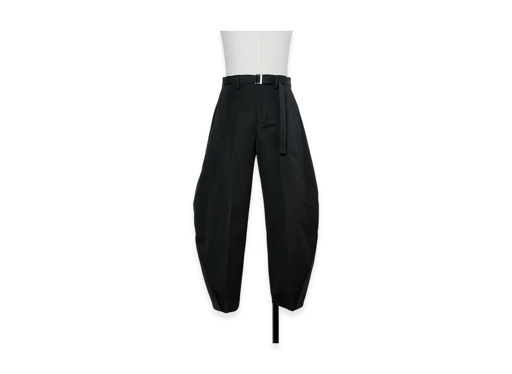 sacai Double-Faced Silk Cotton Pants "Black"