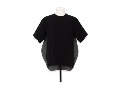 sacai Light Weight Denim x Cotton Jersey T-Shirt "Black"
