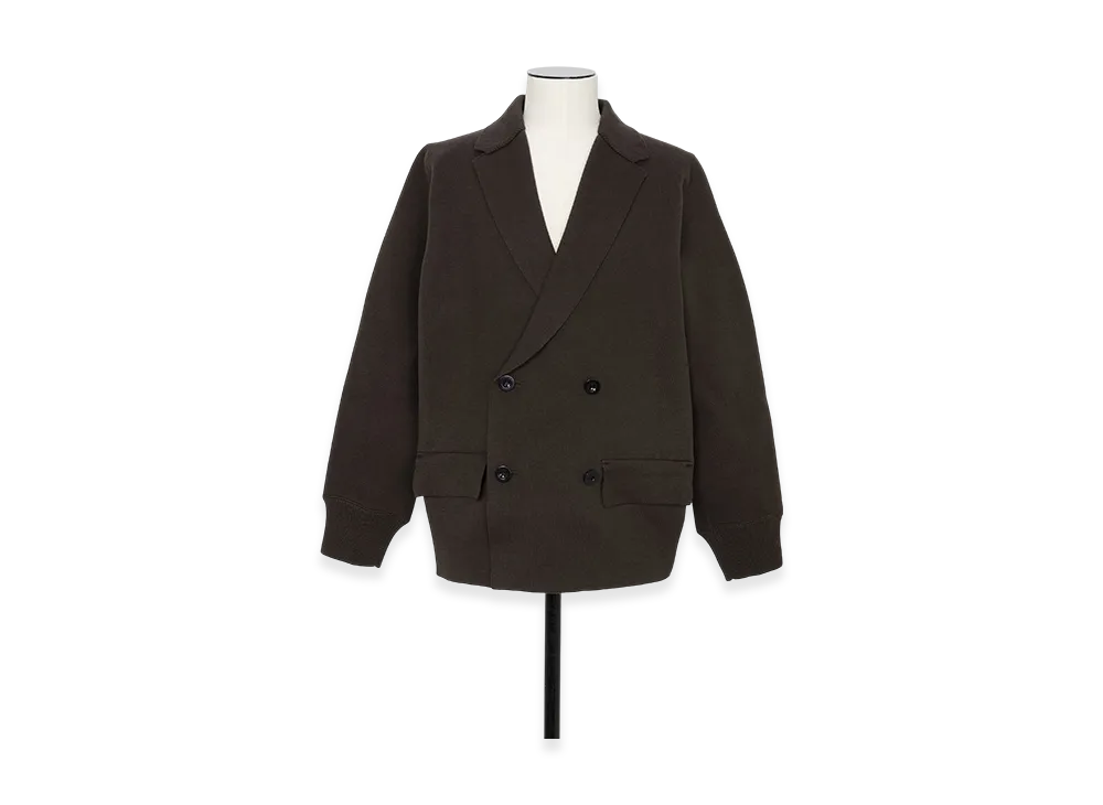 sacai Cotton Cashmere Knit Jacket "Brown"