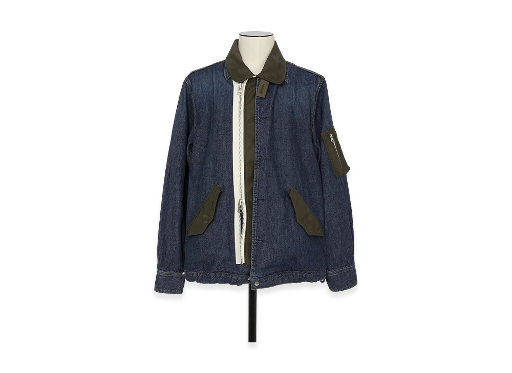 sacai Denim x Nylon Twill Blouson "Blue"