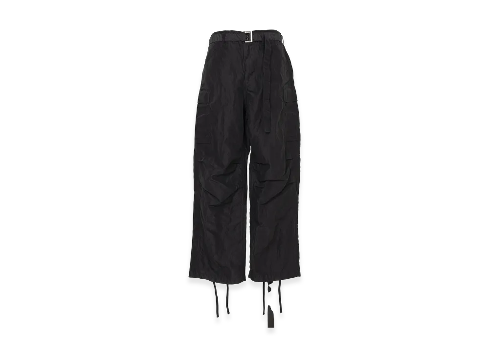 sacai Treated Nylon Twill Pants "Black"