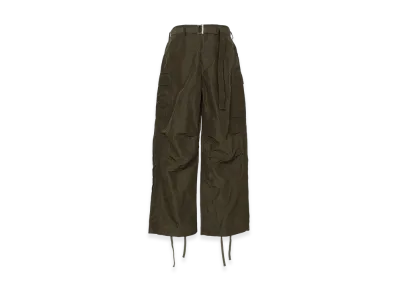 sacai Treated Nylon Twill Pants "Dark Khaki"
