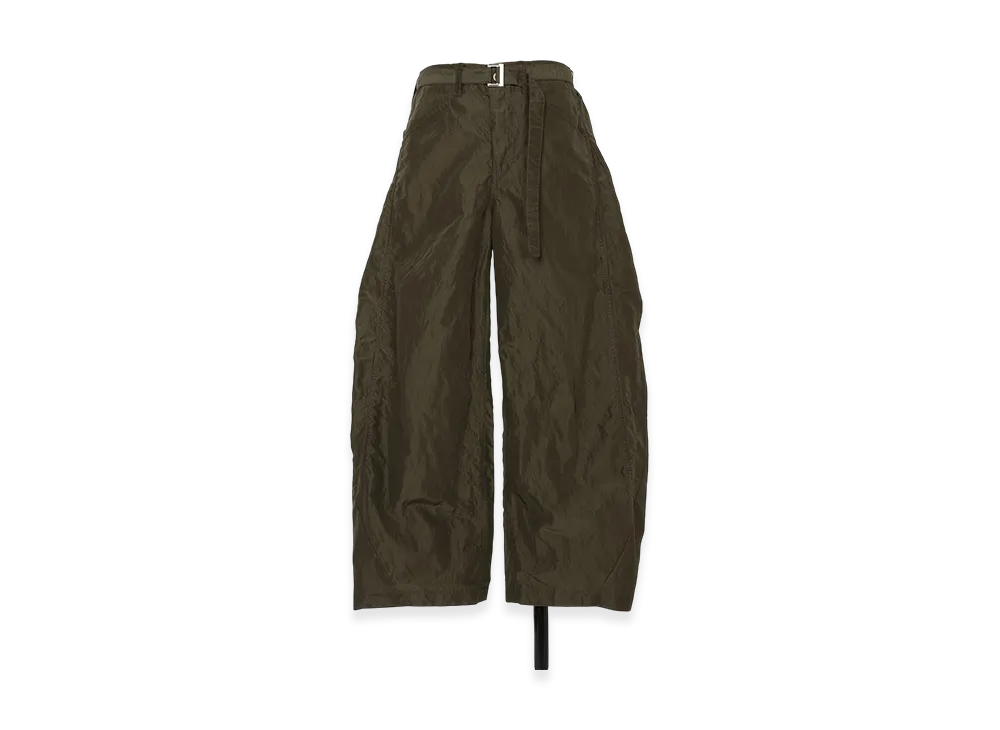 sacai Treated Nylon Twill Pants "Dark Khaki"