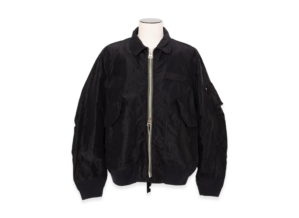 sacai Treated Nylon Twill Blouson "Black"