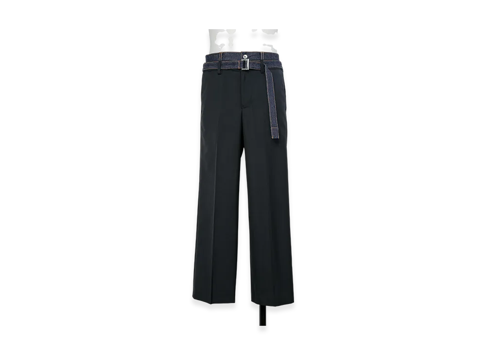 sacai Suiting x Denim Pants "Black/Indigo"