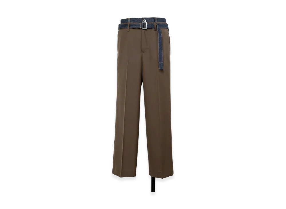 sacai Suiting x Denim Pants "Brown/Indigo"