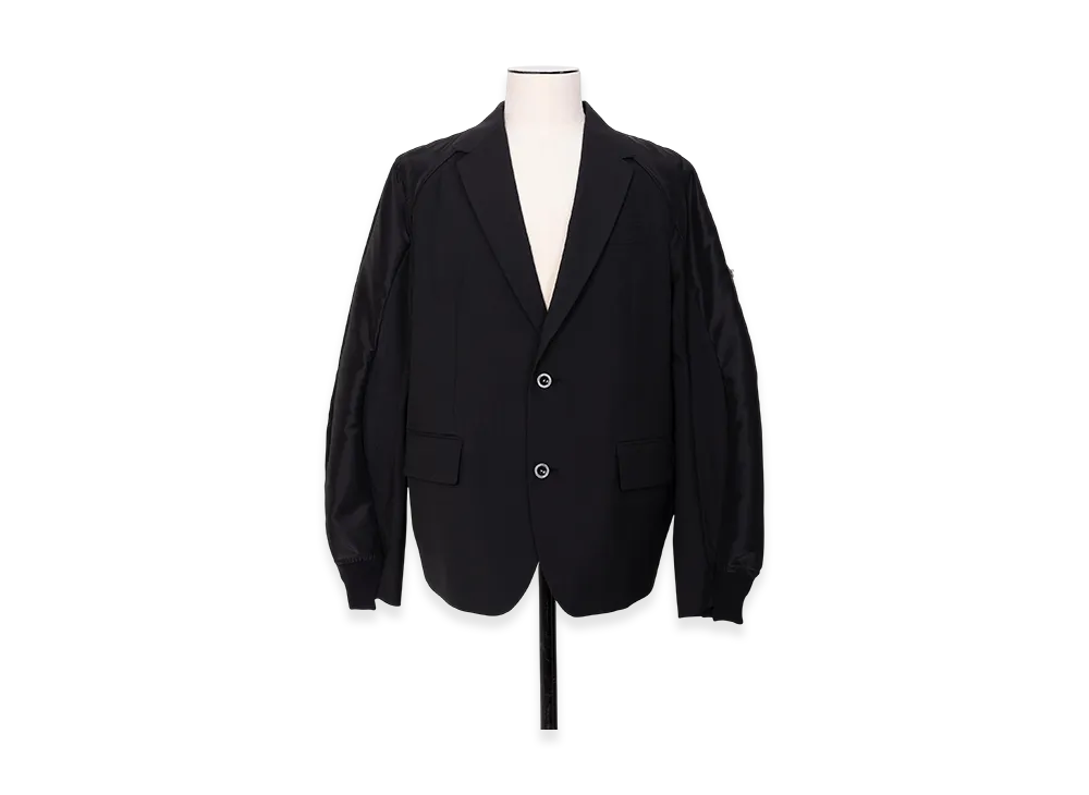 sacai Suiting x Nylon Twill Jacket "Black"