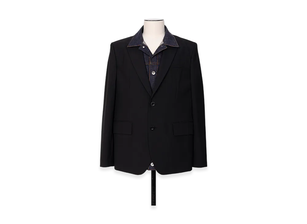 sacai Suiting x Denim Jacket "Black/Indigo"