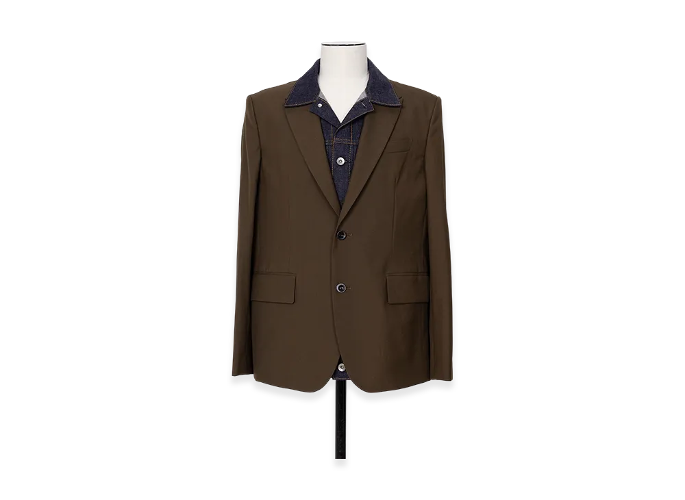 sacai Suiting x Denim Jacket "Brown/Indigo"