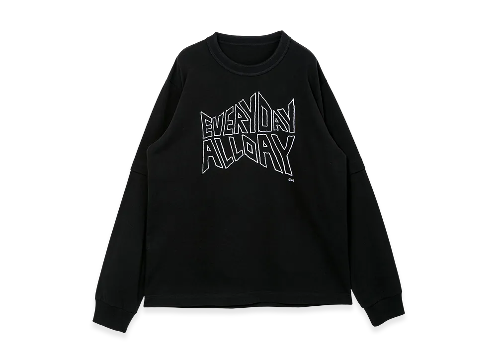 sacai by Geoff Mcfetridge Print L/S T-Shirt "Black"