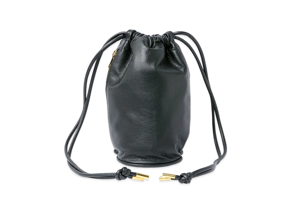 sacai s Drawstring Bag / Leather "Black"