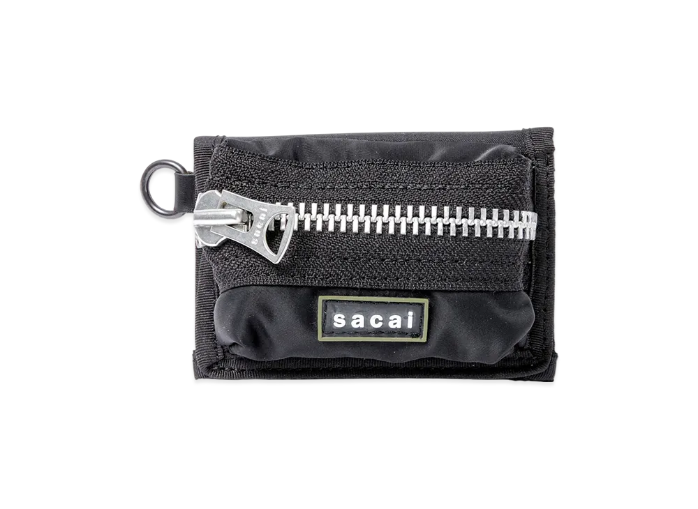 sacai Pocket Trifold Wallet "Black"