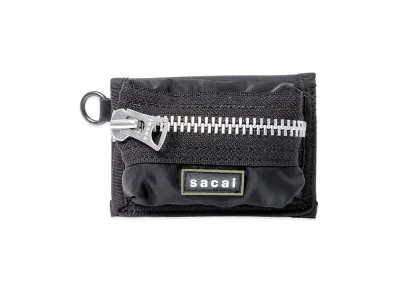 sacai Pocket Trifold Wallet "Black"