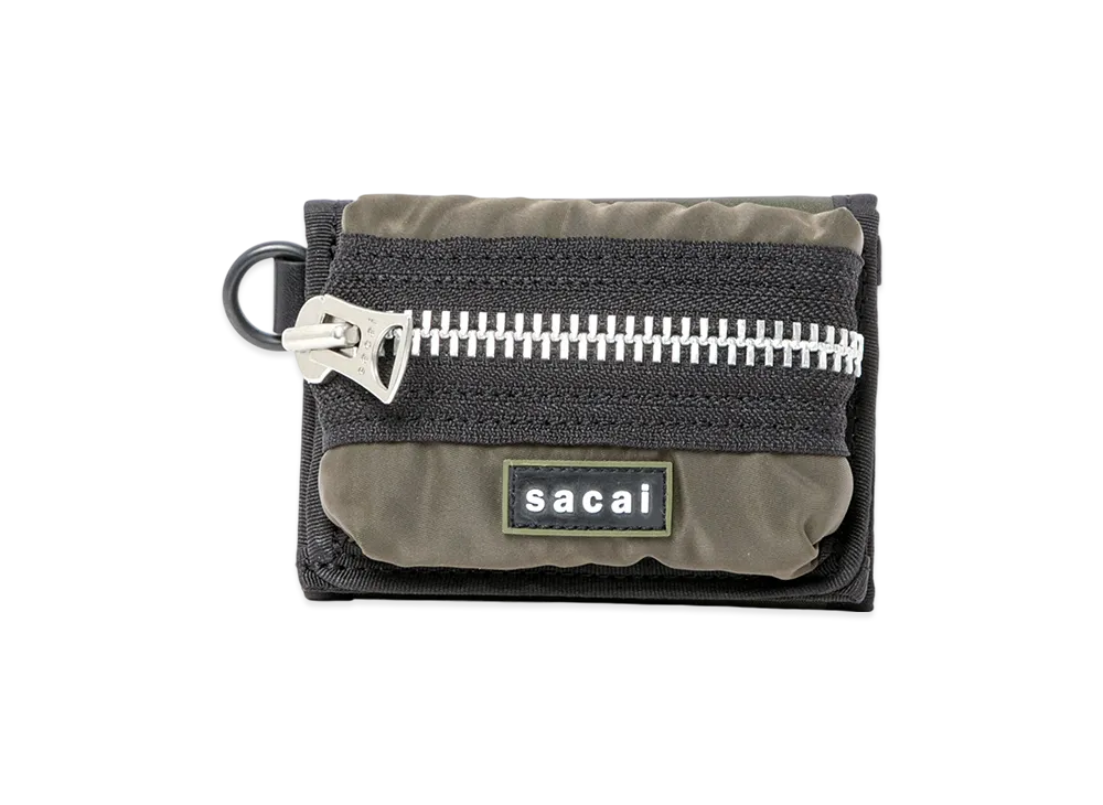 sacai Pocket Trifold Wallet "Dark Khaki"