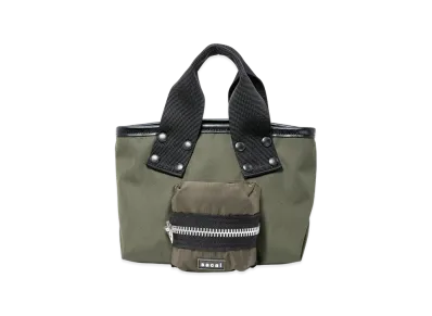 sacai Pocket Tote Bag Small "Dark Khaki"